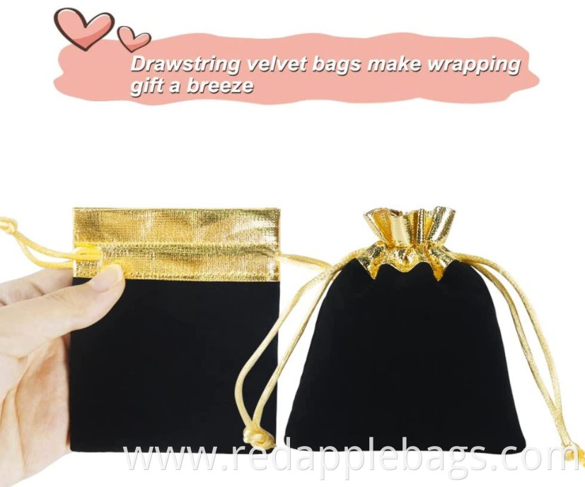 Velvet Drawstring Jewelry Pouch Storage Bag